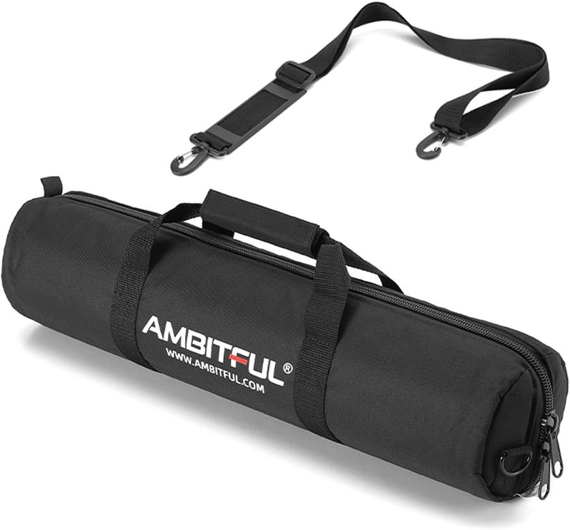 AMBITFUL حقيبة حمل ثلاثية القوائم 25 بوصة مع حزام كتف حقيبة حمل مبطنة لوقوف الأضواء، وقوف البوم، والمظلات وإكسسوارات التصوير الفوتوغرافي (25 بوصة / 65 سم) - Image 1